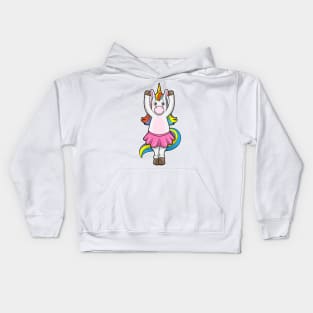 Unicorn at Ballet Dance with Skirt Kids Hoodie